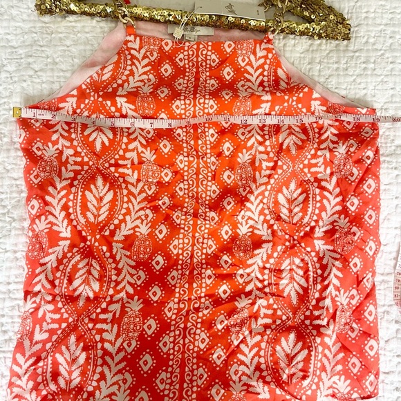 NWT Lilly Pulitzer Joannah 100% Silk Top Chain Shoulder Straps - Picture 7 of 10